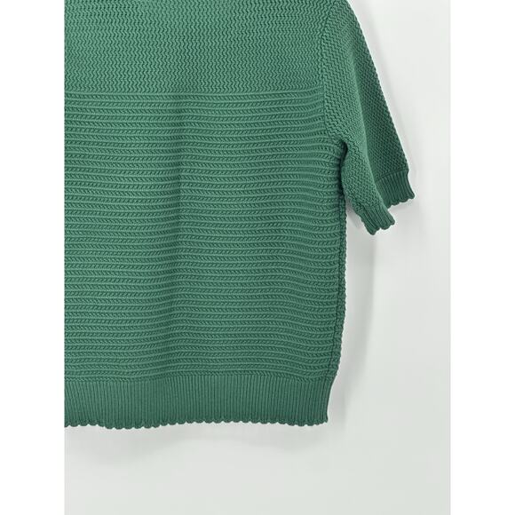 Daniel Rainn Women’s Textured Knit Short Sleeve Sweater Green Size Large - Picture 10 of 16